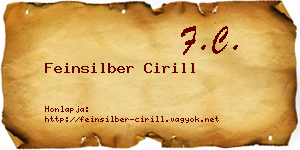 Feinsilber Cirill névjegykártya